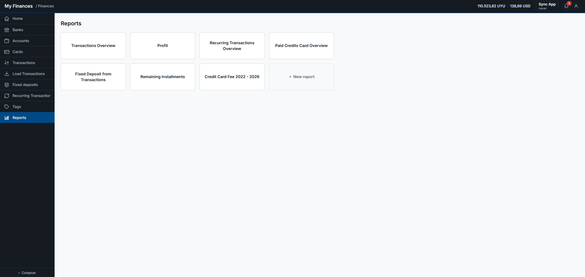 Reports overview